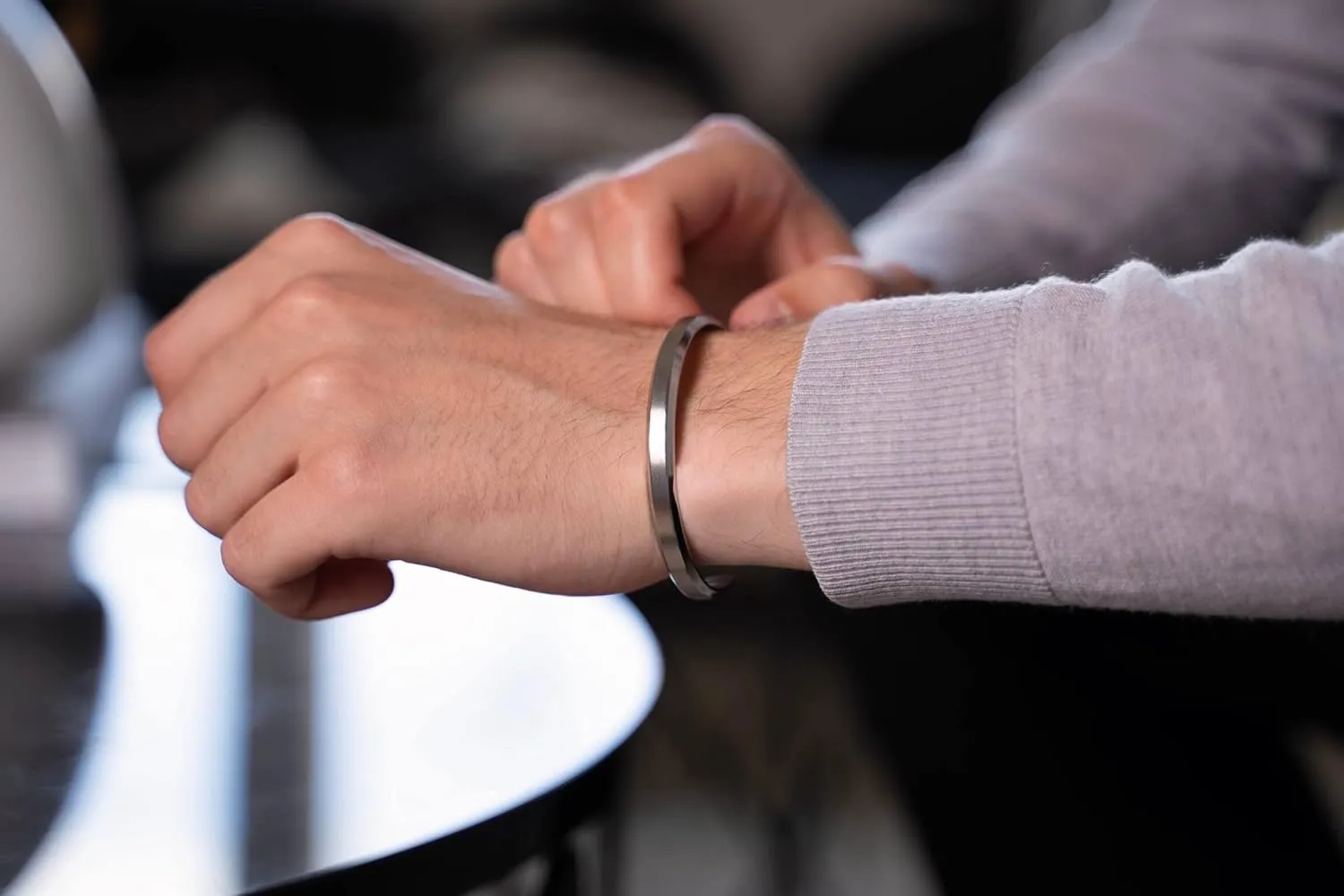 | Premium Cuff Bracelet for Men & Women | Stainless Steel Bangle Bracelet in Silver & Gold | Exclusive Jewelry Gift Box | Handcrafted