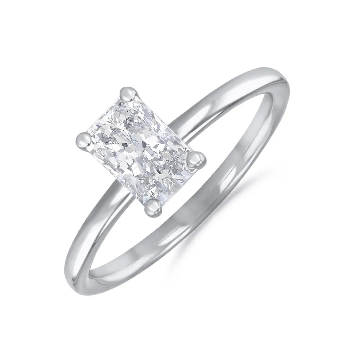 0-25ct Sofia Radiant Cut Diamond Solitaire Engagement Ring | 18ct White Gold