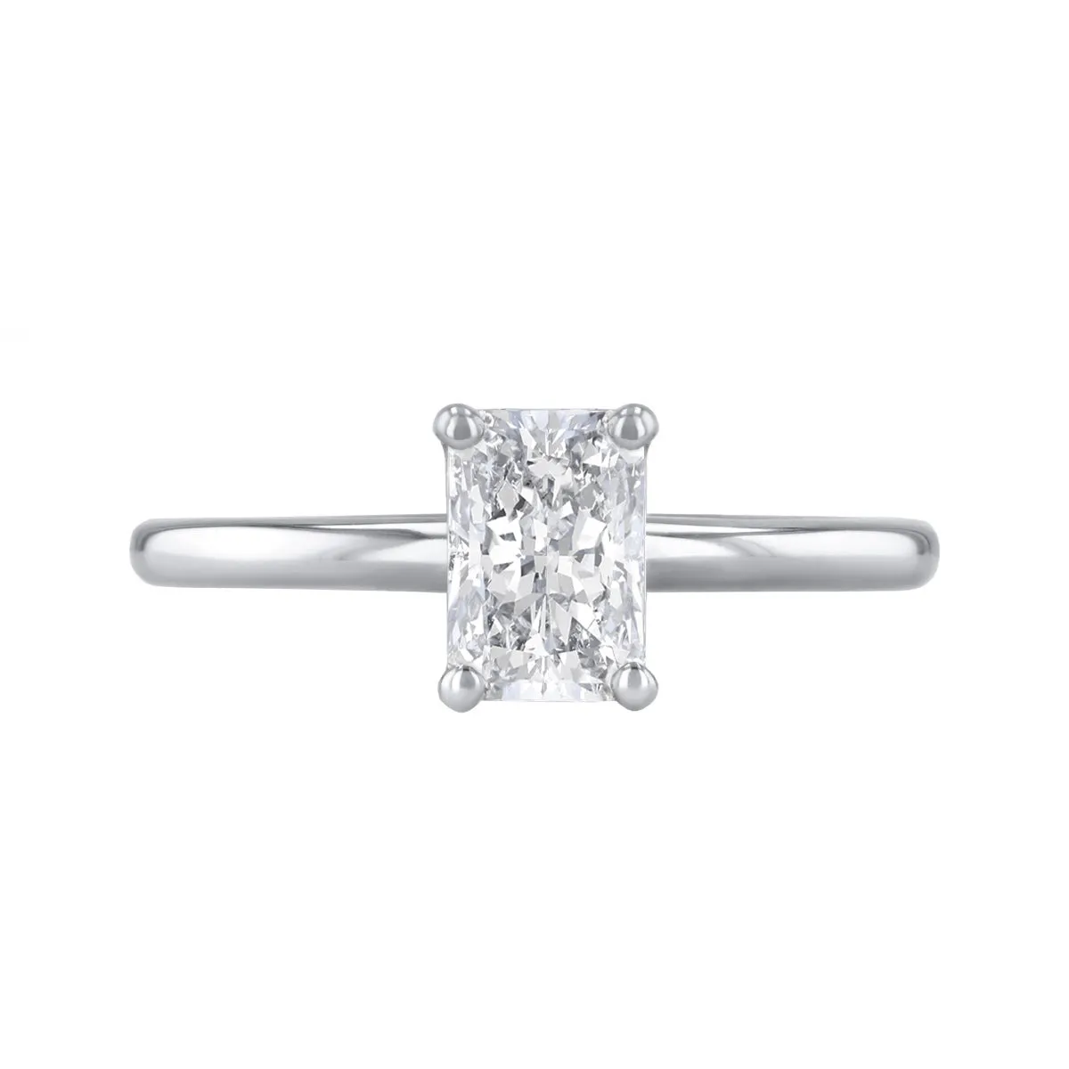0-25ct Sofia Radiant Cut Diamond Solitaire Engagement Ring | 18ct White Gold