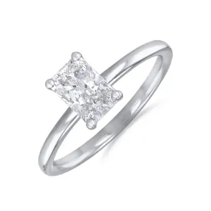 0-25ct Sofia Radiant Cut Diamond Solitaire Engagement Ring | 18ct White Gold