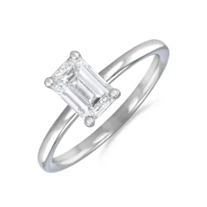 1-50ct Sofia Emerald Cut Diamond Solitaire Engagement Ring | Platinum