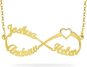14K Gold Name Necklace Personalized Custom Name Chain Necklace for Women Mom 10K 18K Yellow Gold Custom Name Pendant (Various Styles)