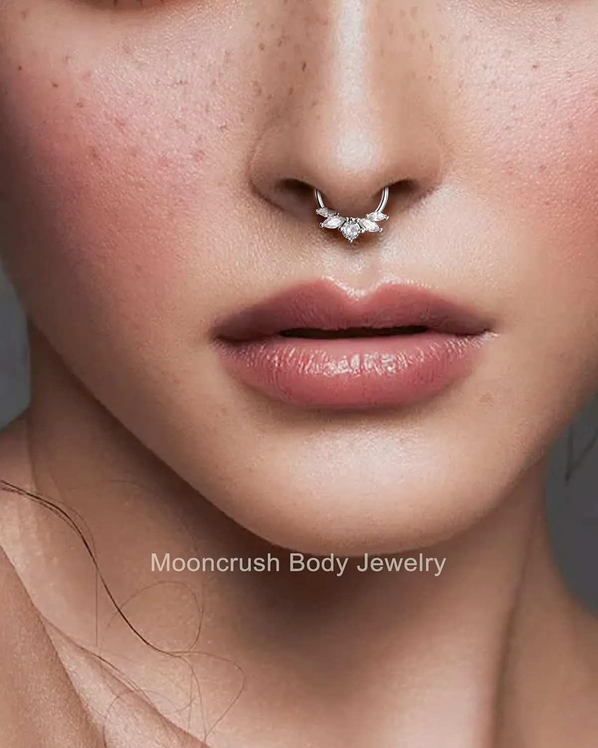 16G Septum Ring Surgical Steel Daith Earrings Dragonfly Clear CZ Septum Daith Piercing Jewelry 8MM/10MM Silver Cartilage Hoop Earring