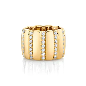 1.75ctw Diamond Orb Ribbed Ring