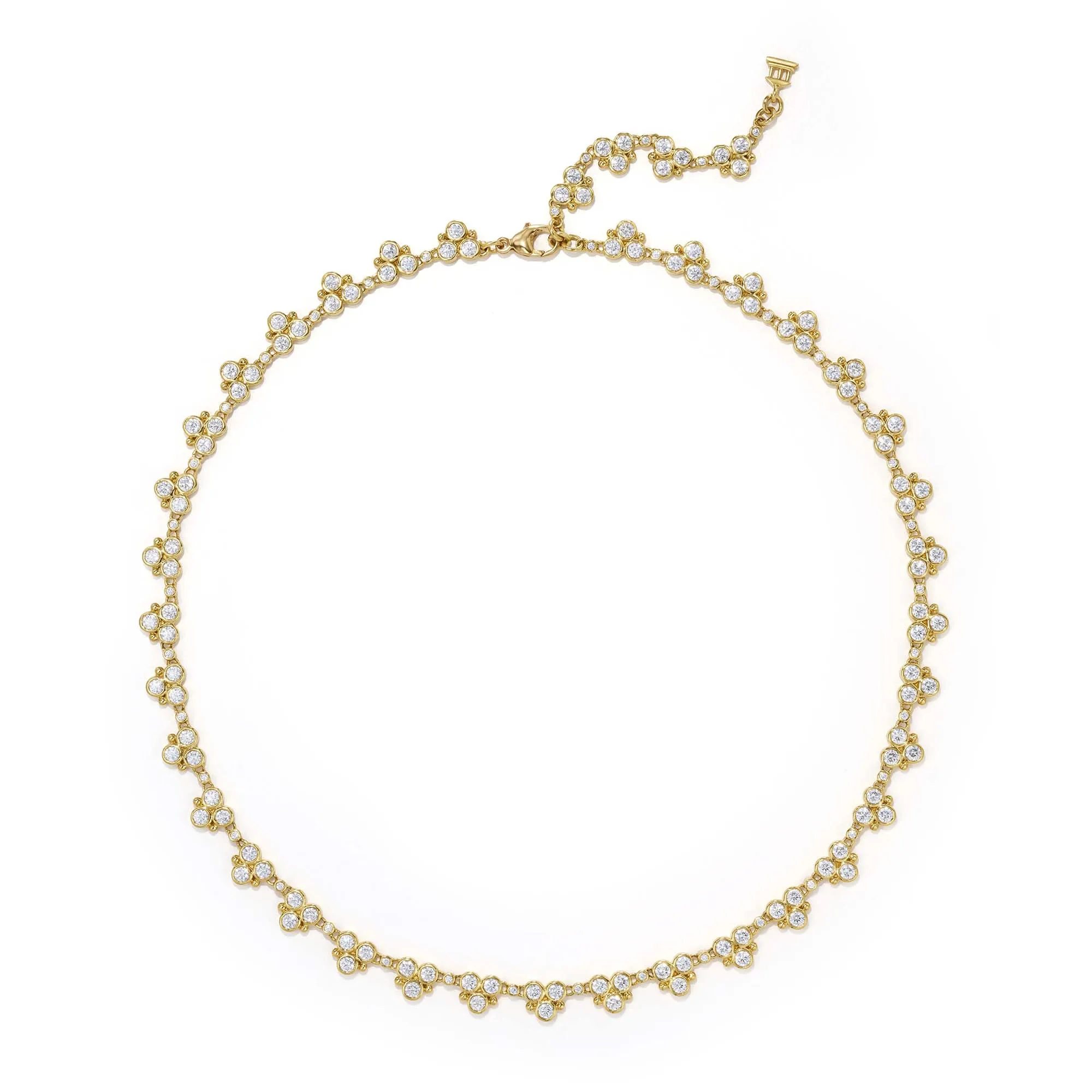 18K Classic Diamond Trio Necklace