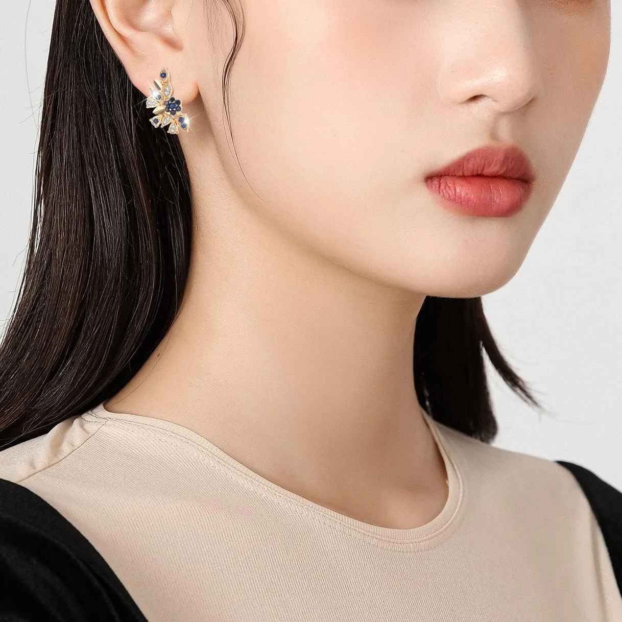 18K Gold Earrings for Women Trendy, Butterfly Earrings for Women Gold Hoop Earrings, Gold Butterfly Earrings Hypoallergenic Stud