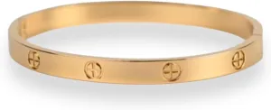 18k Gold Plated Bracelet for Women, Non Tarnish Stainless Steel Jewelry with Crystal Cubic Zirconia Stones. Trendy Love Friendship Designer Bracelet Jewelry Gift.