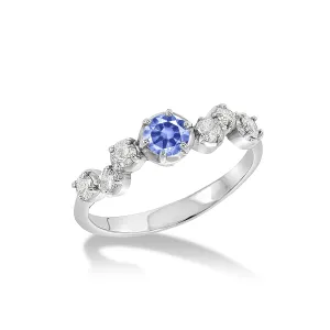 18k Tanzanite & Diamond Stargazer Ring