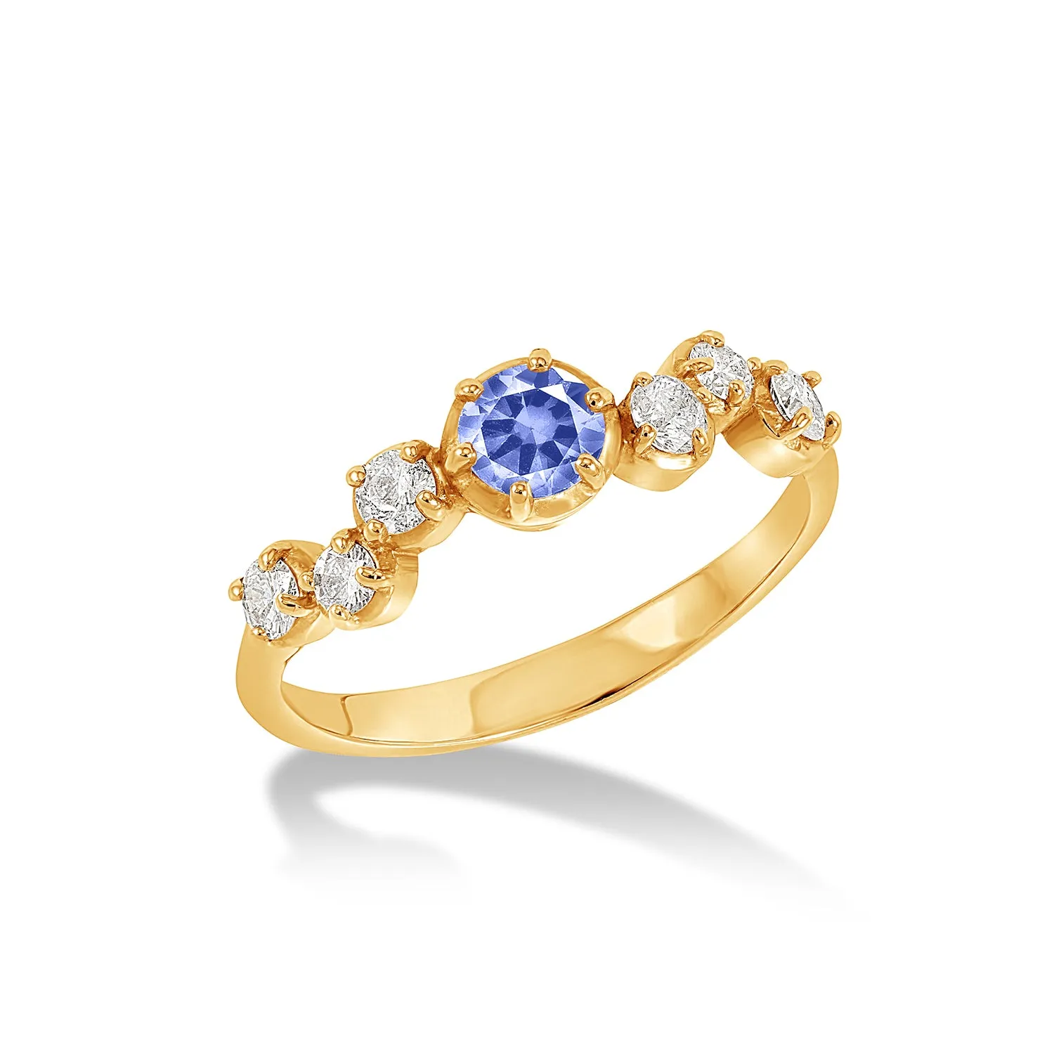 18k Tanzanite & Diamond Stargazer Ring