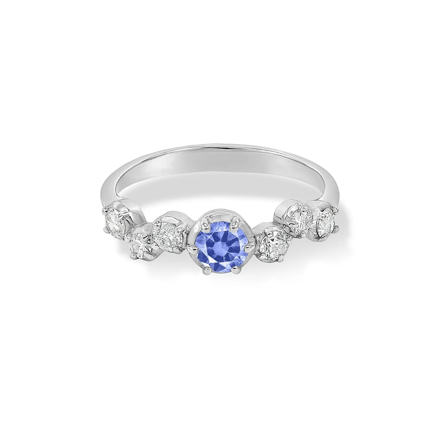 18k Tanzanite & Diamond Stargazer Ring