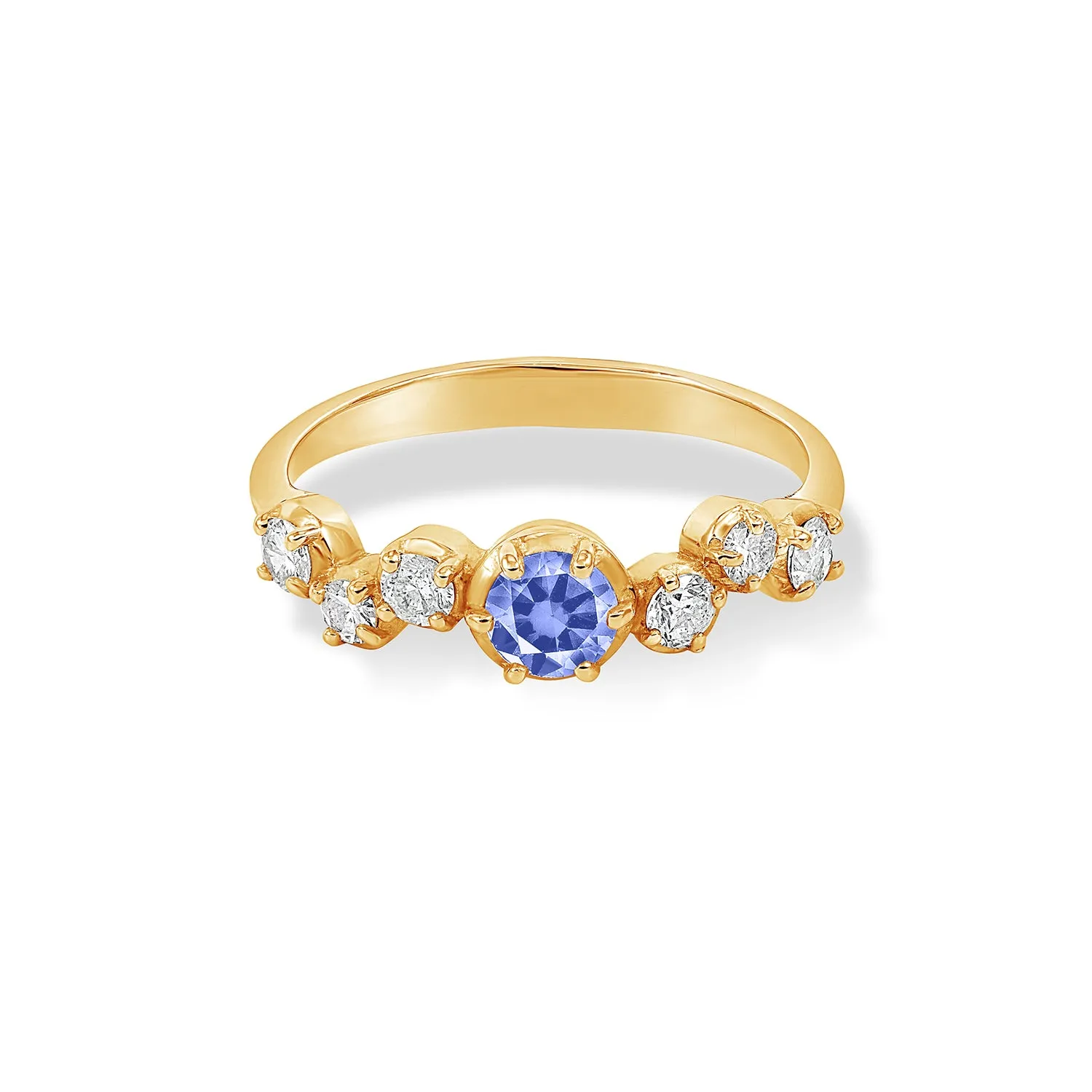 18k Tanzanite & Diamond Stargazer Ring