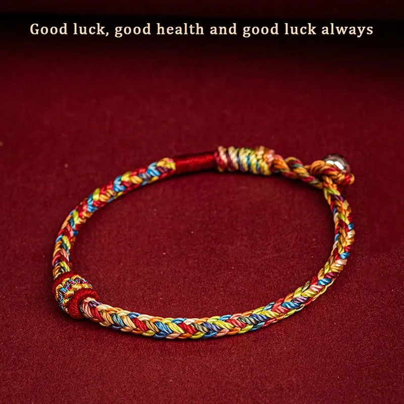 1pcs Handmade Braided Bracelet Colorful Thread Good Luck Charm Rope Bracelet For Women Men Knots Red Rope Woven Bracelets Gift