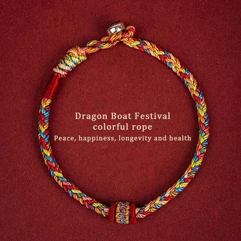 1pcs Handmade Braided Bracelet Colorful Thread Good Luck Charm Rope Bracelet For Women Men Knots Red Rope Woven Bracelets Gift
