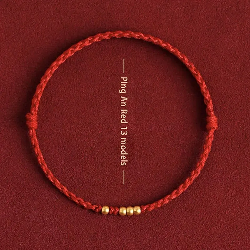 1pcs Handmade Braided Bracelet Colorful Thread Good Luck Charm Rope Bracelet For Women Men Knots Red Rope Woven Bracelets Gift