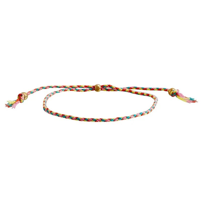 1pcs Handmade Braided Bracelet Colorful Thread Good Luck Charm Rope Bracelet For Women Men Knots Red Rope Woven Bracelets Gift