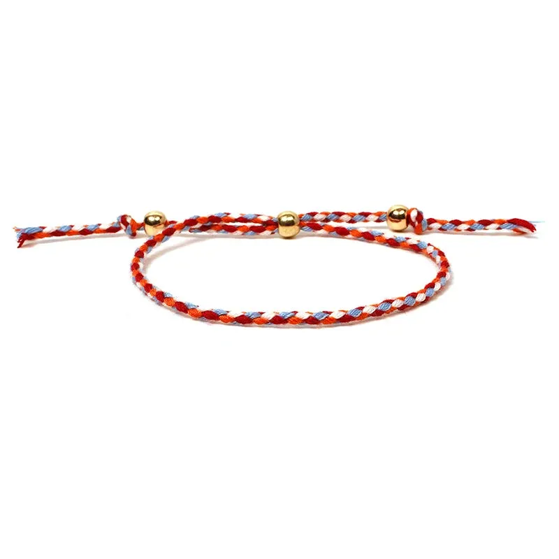 1pcs Handmade Braided Bracelet Colorful Thread Good Luck Charm Rope Bracelet For Women Men Knots Red Rope Woven Bracelets Gift