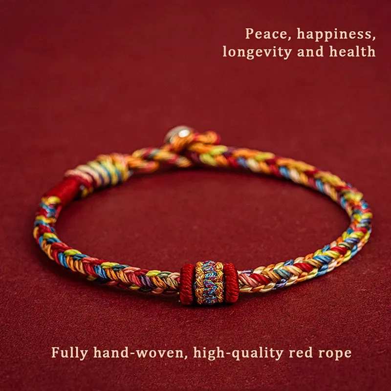 1pcs Handmade Braided Bracelet Colorful Thread Good Luck Charm Rope Bracelet For Women Men Knots Red Rope Woven Bracelets Gift