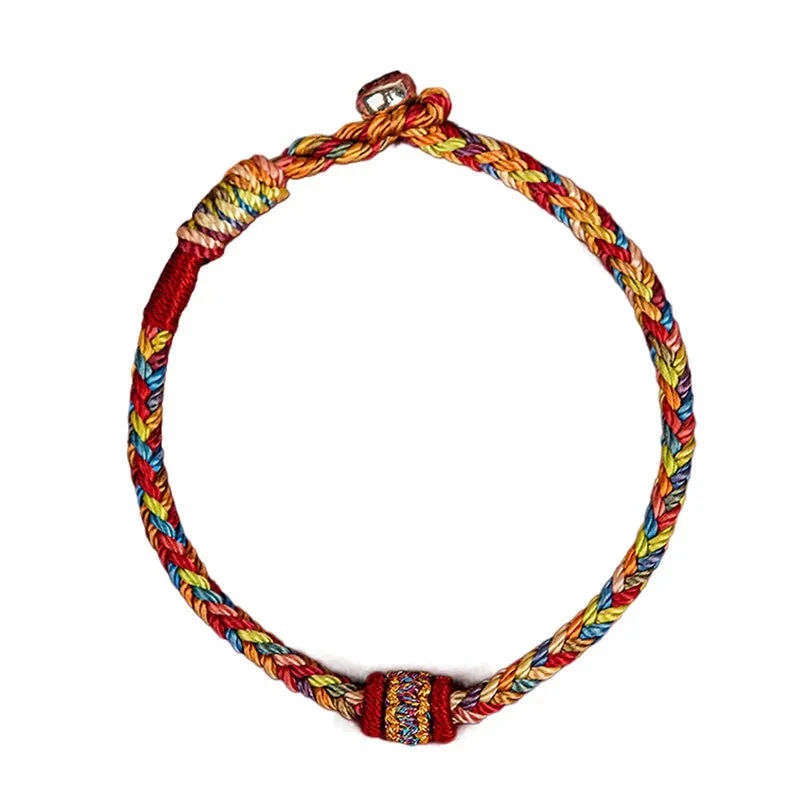 1pcs Handmade Braided Bracelet Colorful Thread Good Luck Charm Rope Bracelet For Women Men Knots Red Rope Woven Bracelets Gift
