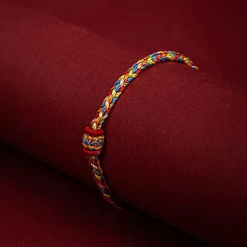 1pcs Handmade Braided Bracelet Colorful Thread Good Luck Charm Rope Bracelet For Women Men Knots Red Rope Woven Bracelets Gift