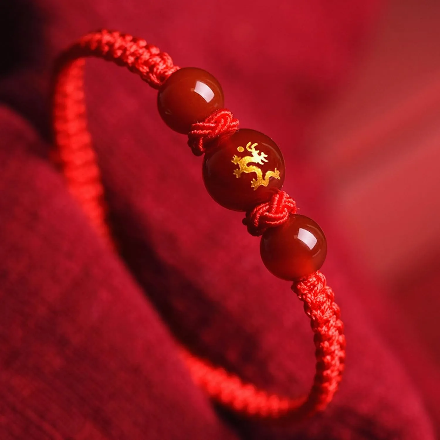 2024 New Year of Dragon Red String Bracelet, Adjustable 12 Zodiac Dragon Tiger Snake Monkey Charm Bracelet Chinese Animal Good Luck Bracelet Feng Shui Red Rope Bracelet Jewelry Gifts for Women Men