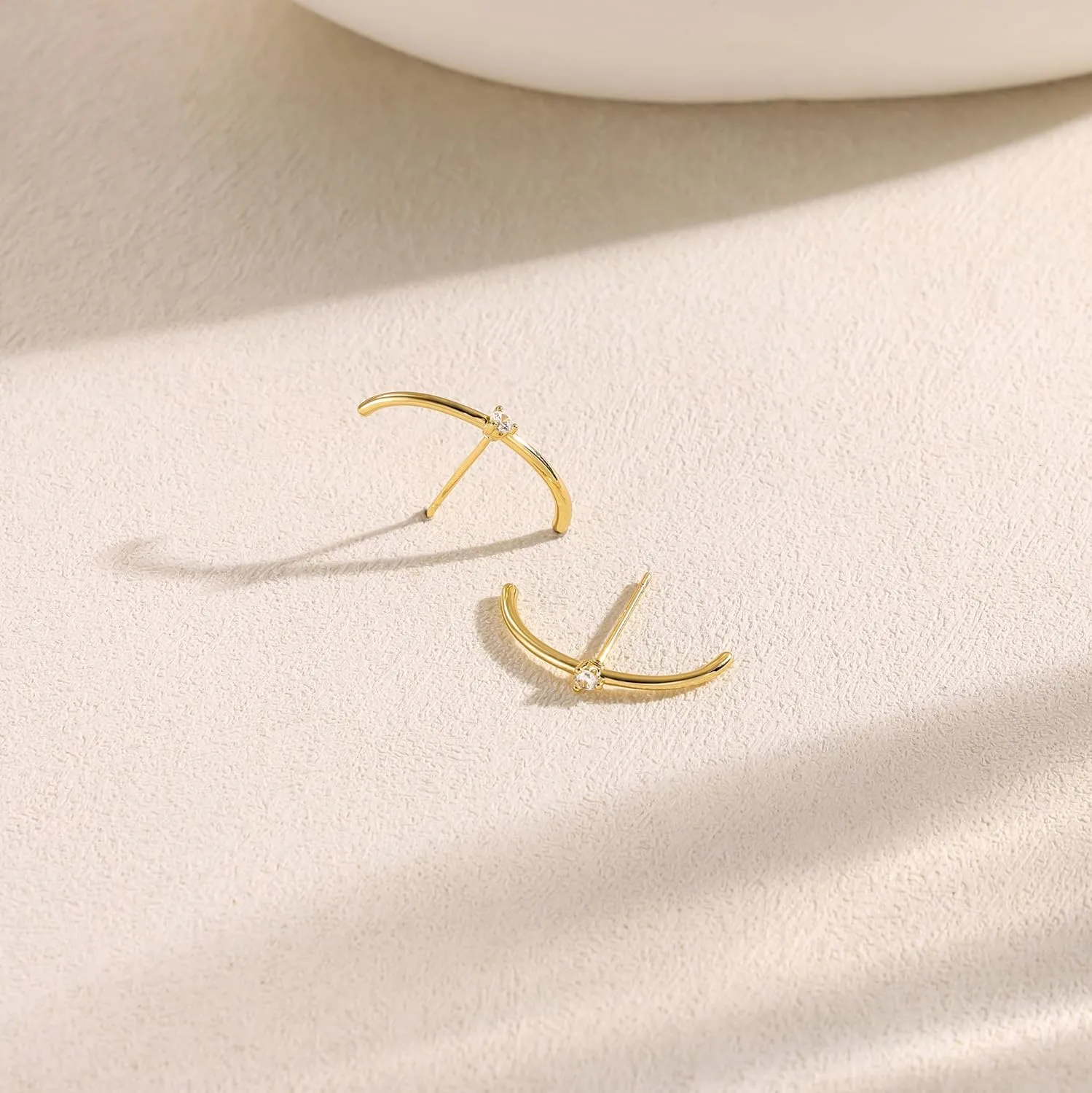 3 Pairs Gold Hoop Earrings Set for Women: Trendy Hypoallergenic Cartilage Stud Earrings for Women Dainty 14k Gold Plated Small Huggie Hoop Stacks Dangle Earring for Womens Jewelry
