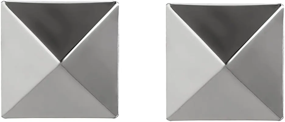 3D Geometric Pyramids Stud Earrings - Gold Silver Plated Pyramid Earrings Triangle Minimalist Statement Jewelry for Women
