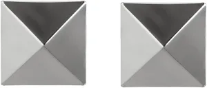 3D Geometric Pyramids Stud Earrings - Gold Silver Plated Pyramid Earrings Triangle Minimalist Statement Jewelry for Women