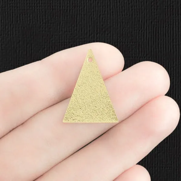 4 Geometric Rainbow Pattern Gold Tone Enamel Charms - E1311