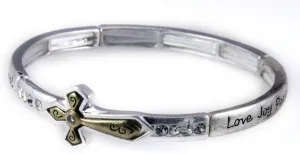 4030704 Christian Fruits of The Spirit Stretch Bracelet Bible Religious Love Joy Peace Galatians 5:22-23