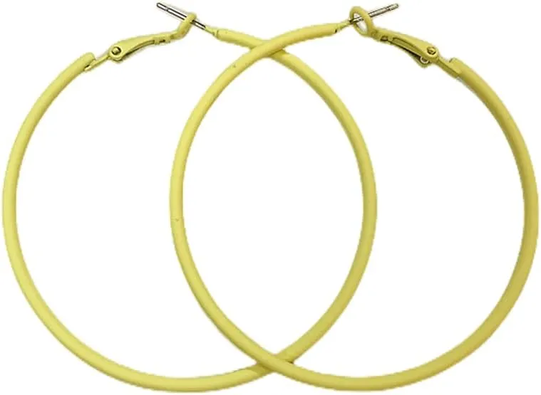 60mm Big Large Hoop Earrings For Women Girls Sensitive Ears Neon Minimalist Retro Round Huggie Hoops 2 Inch Colorful 80s 90s Dangle Hooped Dainty Lightweight Birthday Festival Y2K Party Jewelry Gifts