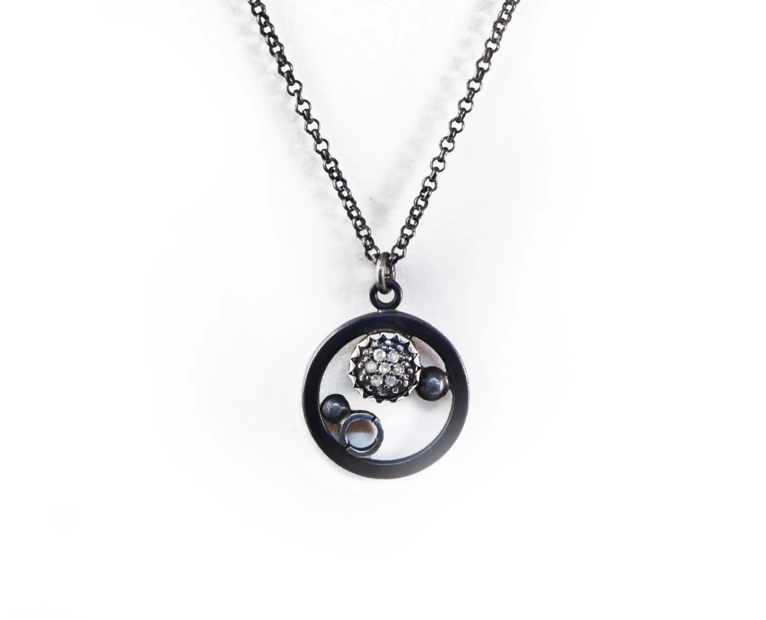 6mm Pave Mini Round Pendant