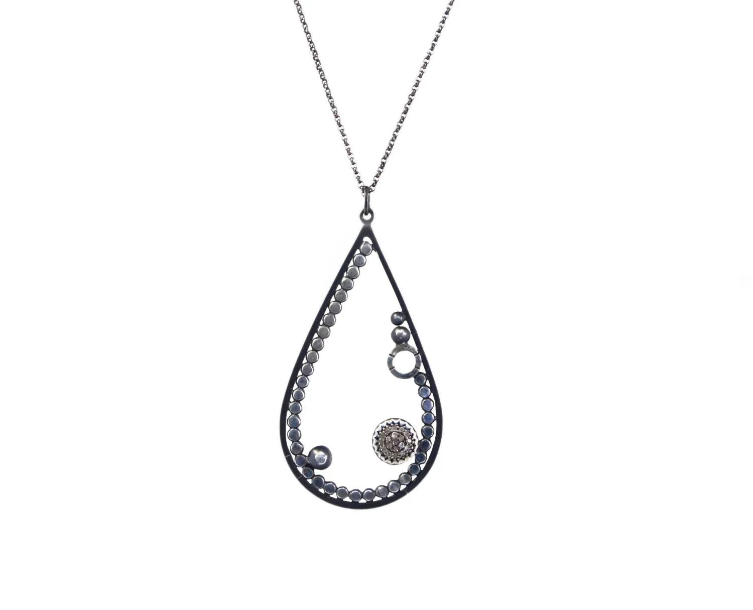 8mm Pave Drop Pendant