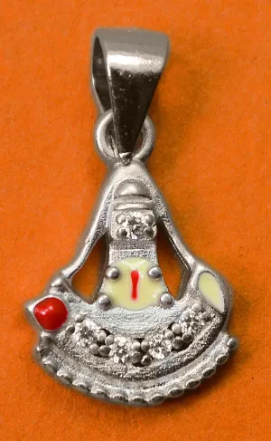 925 Silver Venkateshwara Matte Pendant (Design 47)