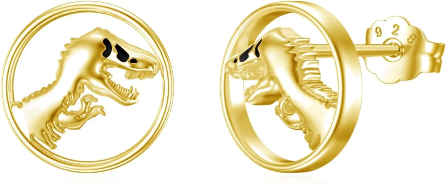 925 Sterling Silver Hypoallergenic Animal Stud Hoop Leverback Earrings Dinosaur/Cow/Frog/Raccoon/Giraffe/Octopus/Corgi Earrings Jewelry Gifts for women