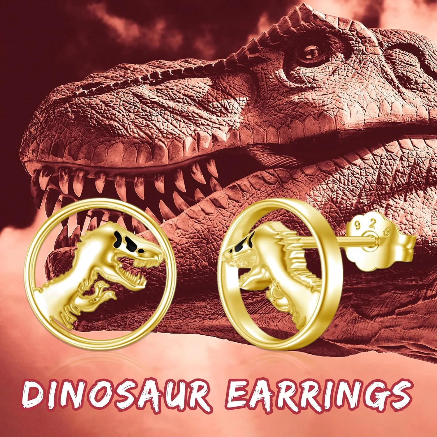 925 Sterling Silver Hypoallergenic Animal Stud Hoop Leverback Earrings Dinosaur/Cow/Frog/Raccoon/Giraffe/Octopus/Corgi Earrings Jewelry Gifts for women