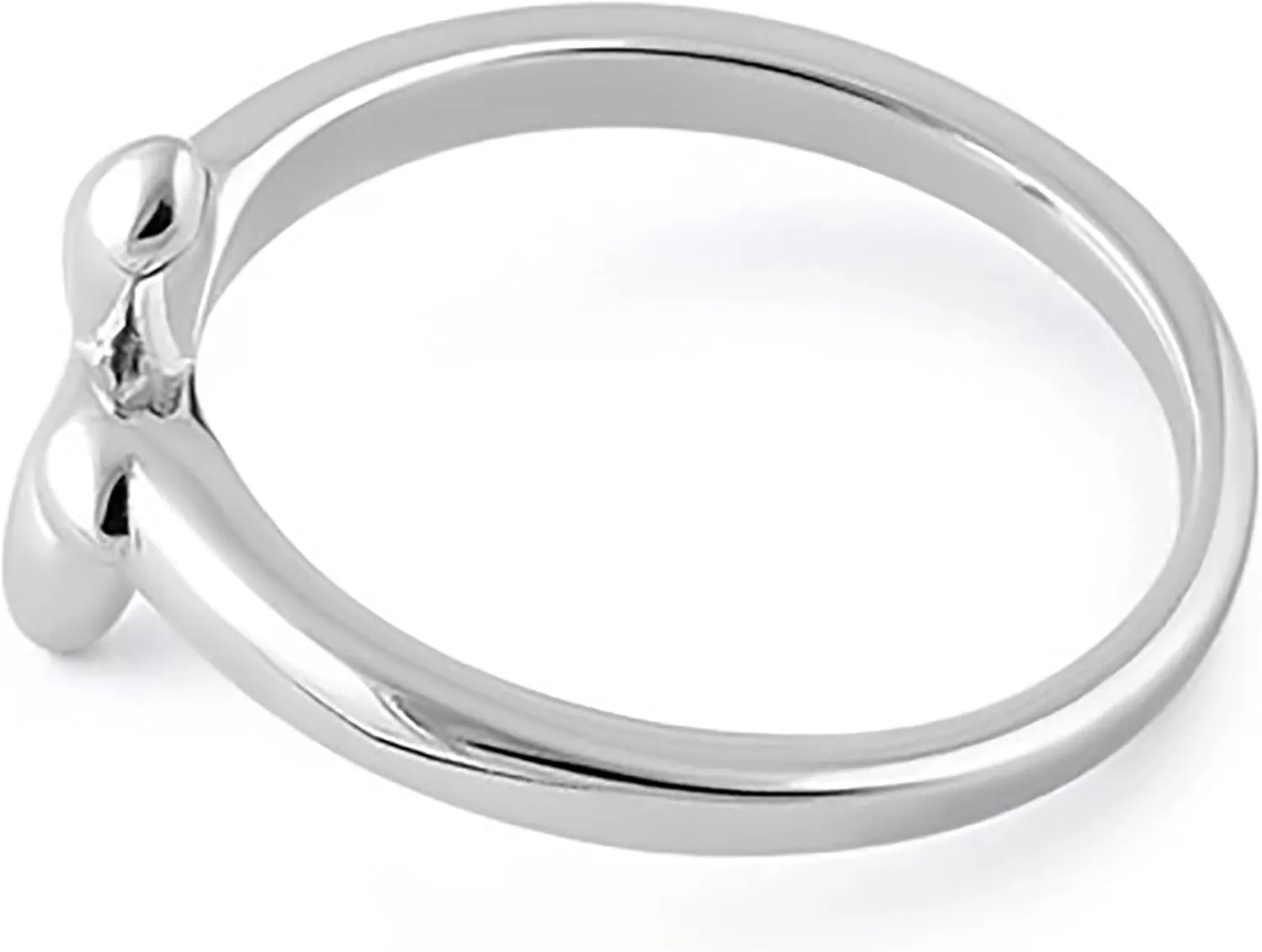 925 Sterling Silver Oxidized Platinum Plated High Polish Cross Stackable Women Valentines Day Silver Gifts Ring