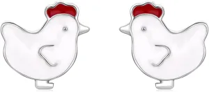 925 Sterling Silver Small Cute Animal Stud Earrings - Hypoallergenic for Daughter, Girlfriend or Girls
