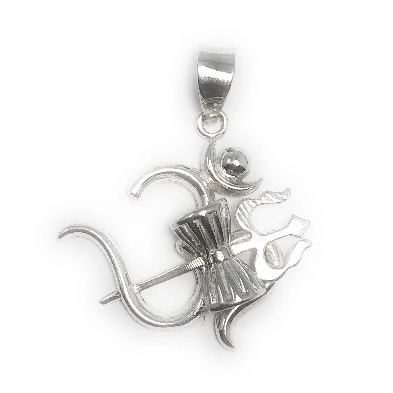 925 Trident Pendant with OM Silver Pendant (Design 27)