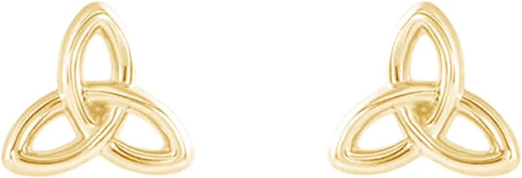 AFFY 14K Gold Plated 925 Sterling Silver Plain Minimalist dainty Stud Earrings Jewelry For Her Women Birthday Gift