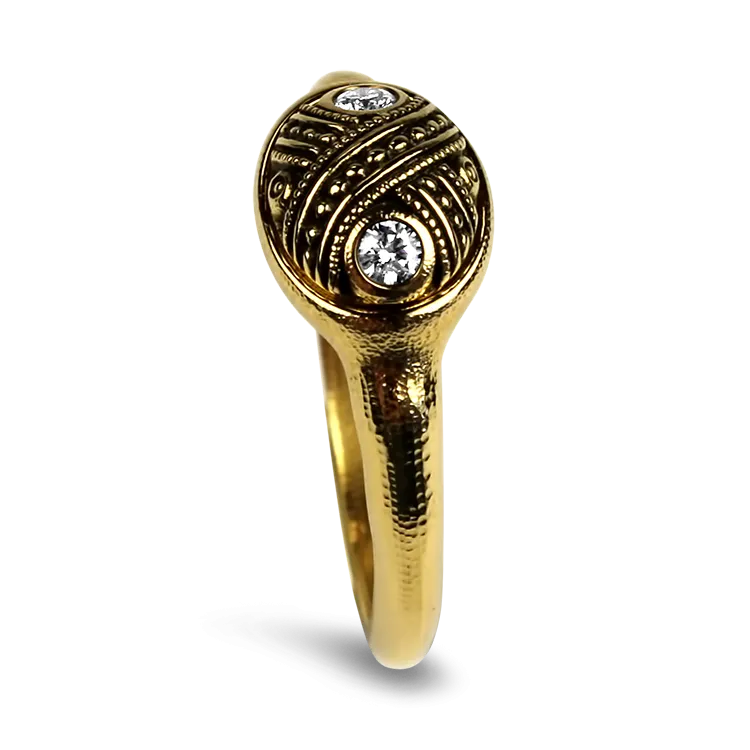 Alex Sepkus Renata 18K Yellow Gold Dome Diamond Ring