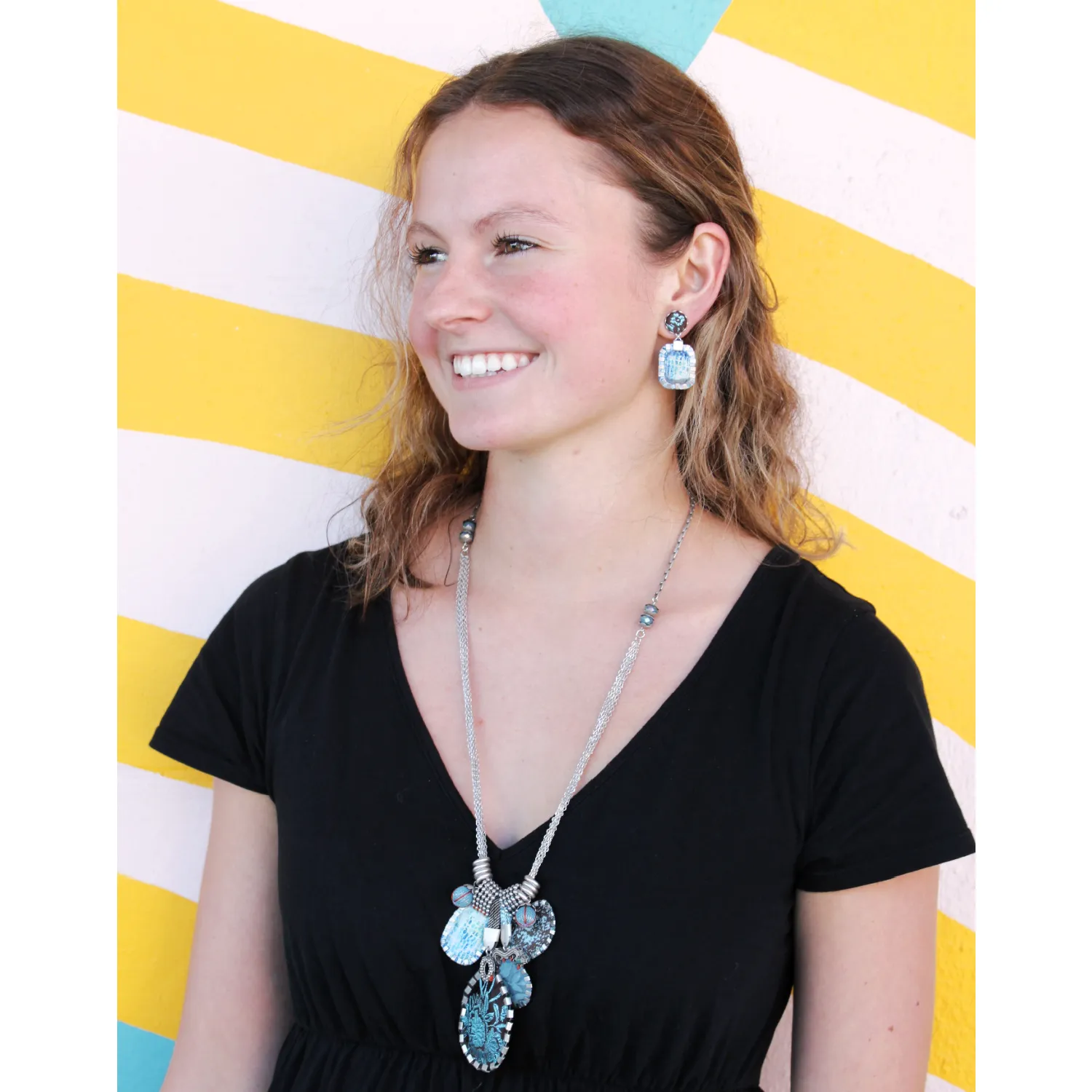 Althaia Blue Space Earrings