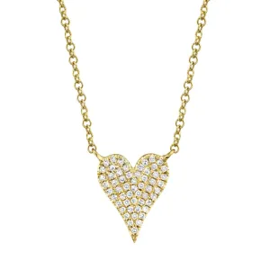 AMOR 0.11 CT DIAMOND PAVE HEART PENDANT NECKLACE - SMALL SC55006926