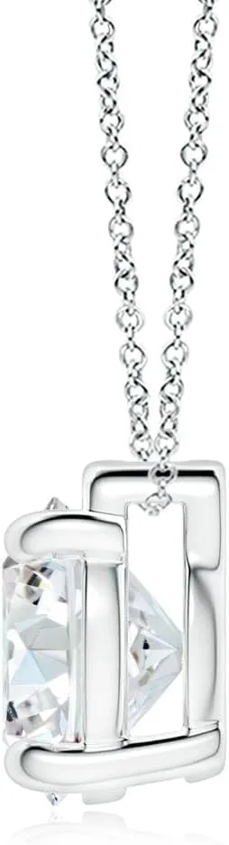 Angara IGI Certified 1-6 ct Lab Grown Solitaire Round Diamond Floating Pendant in 14K Solid Gold/Platinum | April Birthstone, Birthday, Engagement, Anniversary, Wedding Jewelry Gift for Women