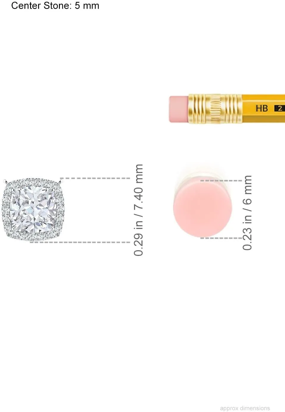 Angara Lab Grown Cushion Diamond Halo Pendant with Filigree in Silver / 14K Solid Gold/Platinum | April Birthstone, Birthday, Engagement, Anniversary, Wedding Jewelry Gift for Women