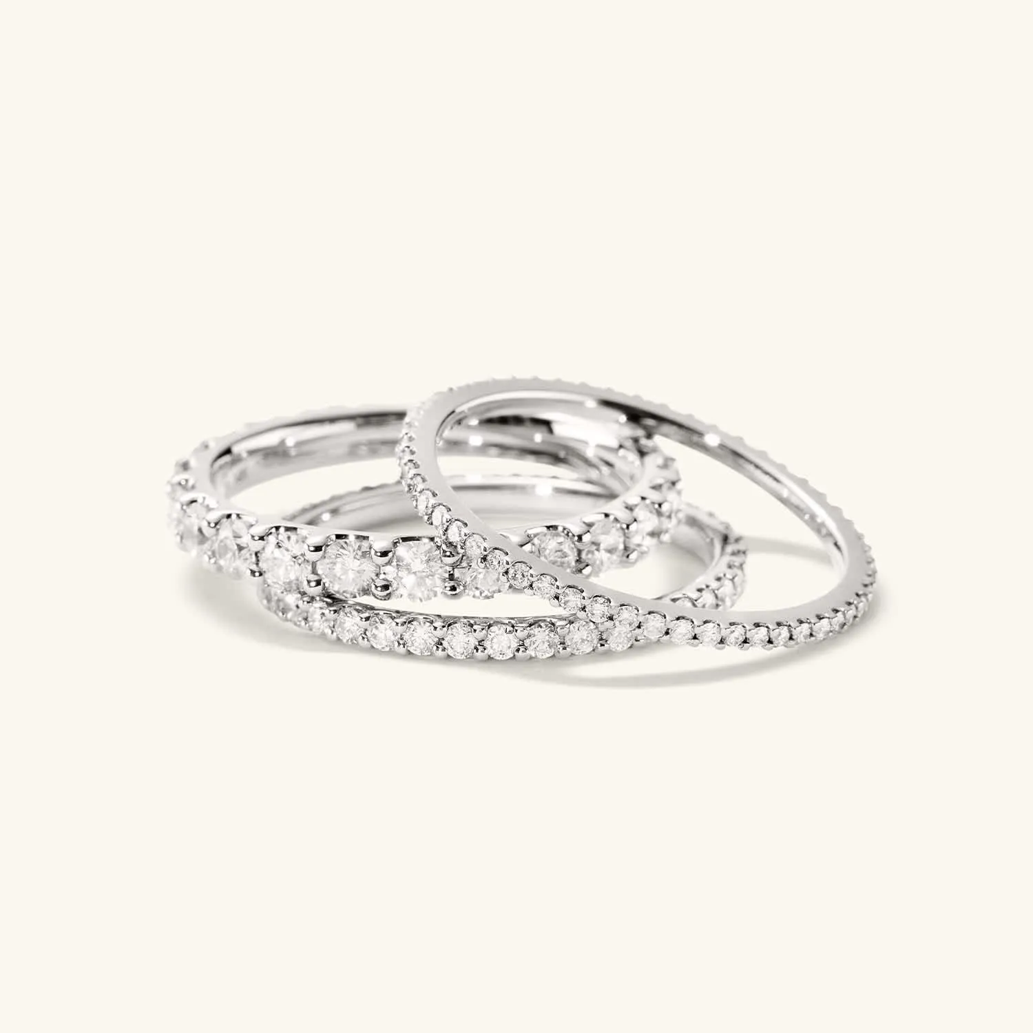 Aojun 14K Gold Vermeil S925 Sterling Silver CZ Simulated Diamond Statement Ring Eternity Bands V Ring for Women