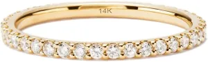Aojun 14K Gold Vermeil S925 Sterling Silver CZ Simulated Diamond Statement Ring Eternity Bands V Ring for Women