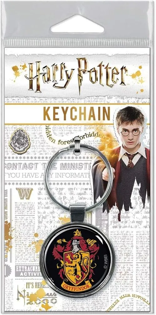 Ata-Boy Harry Potter Gryffindor Crest 1.5" Fob Keychain for Keys, Backpack Pulls and More