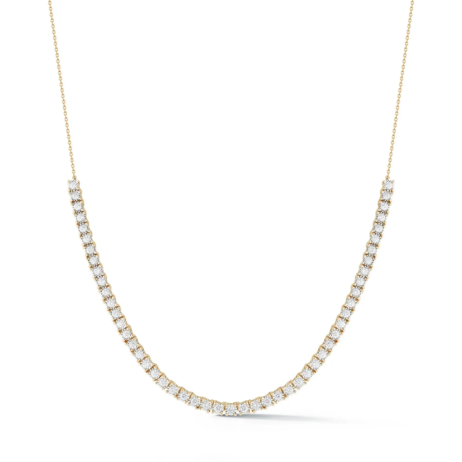 Ava Bea Diamond Tennis Necklace in Yellow Gold