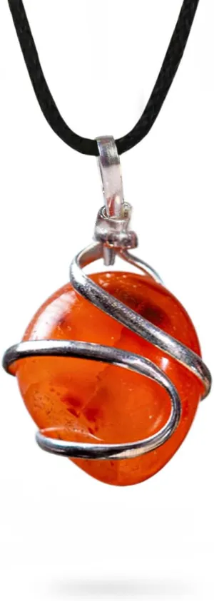 Ayana Crystals Handcrafted Carnelian Crystal Healing Necklace - Authentic Carnelian Pendant for Women | Carnelian Jewelry | Spiritual Carnelian Stones for Emotional Balance | July Birthstone