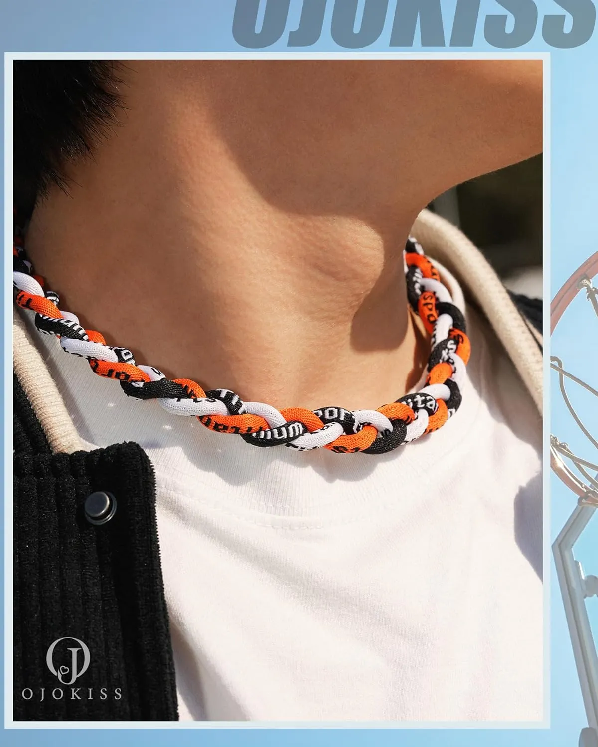 Baseball Basketball Soccer Gifts, Baseball Basketball Soccer Necklace Nylon Braided Rope for Teen Ideas with Inspirational Gift Card